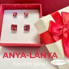 Páratlan Páros Eredeti kristályos, beszúrós, stiftes fülbevaló  -  Clara rose