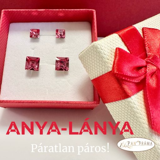 Páratlan Páros Eredeti kristályos, beszúrós, stiftes fülbevaló  -  Clara rose
