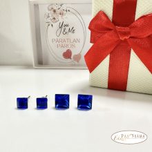 Páratlan Páros Eredeti kristályos, beszúrós, stiftes fülbevaló  -  Clara Majestic blue