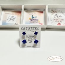 Páratlan Páros Eredeti kristályos, beszúrós, stiftes fülbevaló  -  Clara Majestic blue