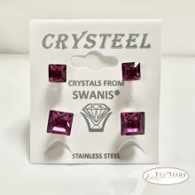 Páratlan Páros Eredeti kristályos, beszúrós, stiftes fülbevaló  -  Clara Fuchsia