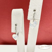 Páratlan Páros Eredeti kristályos, francia kapcsos fülbevaló  -  Love White opal