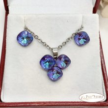 Swanis® kristályos Crysteel  nyaklánc  és fülbevaló szettben - Crystal Burgundi MI