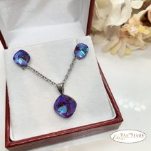 Swanis® párna kristályos  szett - Burgundi MI 8/12 mm