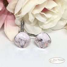 Swanis® párna kristállyal készült francia kapcsos fülbevaló- Light Rose 12