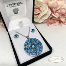 Swanis® kristály nemesacél szett - Crysteel Folklor blue