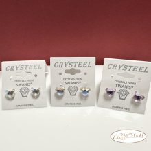 Swanis® eredeti kristályos fülbevaló Mickey VL lila