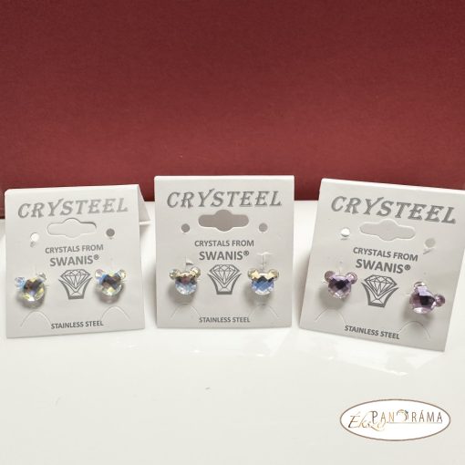 Swanis® eredeti kristályos fülbevaló Mickey VL lila