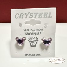 Swanis® eredeti kristályos fülbevaló Mickey VL lila