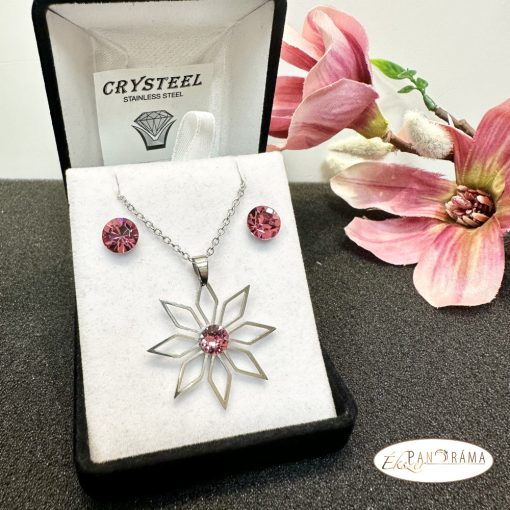 Swanis® eredeti kristályos szett , Crysteel-  Napsugár pink