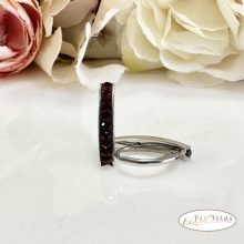 Swanis® eredeti kristályos, francia kapcsos fülbevaló - Delhi siam-black epoxy