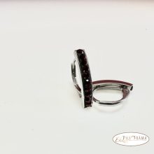 Swanis® eredeti kristályos, francia kapcsos fülbevaló - Delhi siam-black epoxy