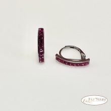 Swanis® eredeti kristályos, francia kapcsos fülbevaló - Delhi Fuchsia epoxy
