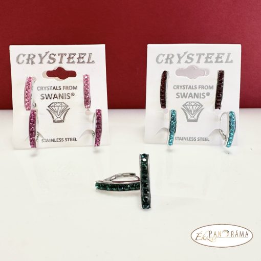 Swanis® eredeti kristályos, francia kapcsos fülbevaló - Delhi Fuchsia epoxy