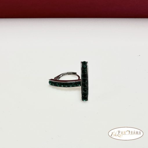 Swanis® eredeti kristályos, francia kapcsos fülbevaló - Delhi Green epoxy