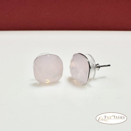 Swanis® párna kristállyal készült fülbevaló- rose opál 12 mm