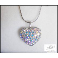 Swarovski kristály nemesacél szett - Crysteel Ragyogó szív AB