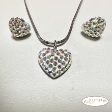Swarovski kristály nemesacél szett - Crysteel Ragyogó szív AB