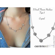 Swanis kristály nemesacél nyakék- Crysteel Small Flowers