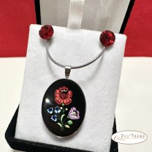 Swanis® kristály szett - Crysteel Kalocsai fekete