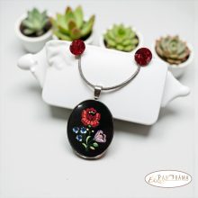 Swanis® kristály szett - Crysteel Kalocsai fekete