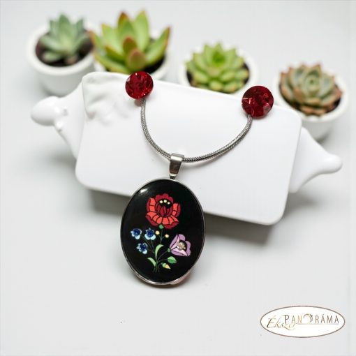 Swanis® kristály szett - Crysteel Kalocsai fekete