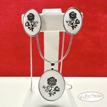 Eredeti Swanis® kristályos szett- Kalocsai szett fekete