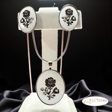 Eredeti Swanis® kristályos szett- Kalocsai szett fekete