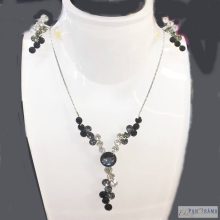 Swanis® kristályos Crysteel nyakék -3 Berry - Type 1  with  Black mix