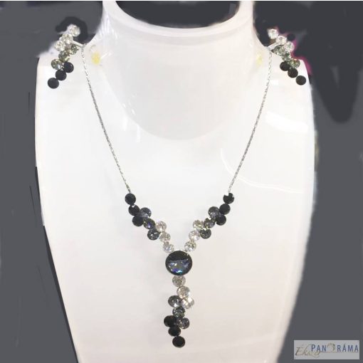 Swanis® kristályos Crysteel nyakék -3 Berry - Type 1  with  Black mix