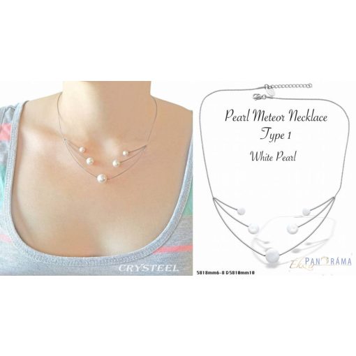 Swanis® kristályos Crysteel nyakék - Meteor pearl