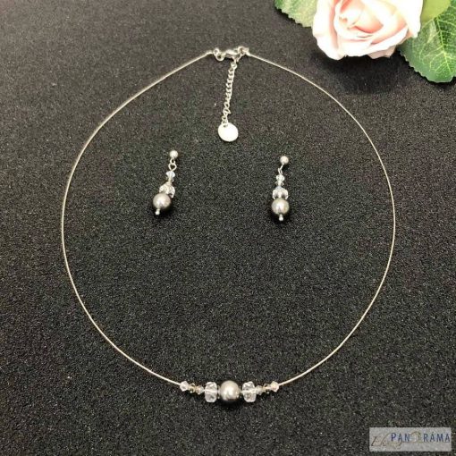 Berns® kristállyal készült nyaklánc- Minea Gray