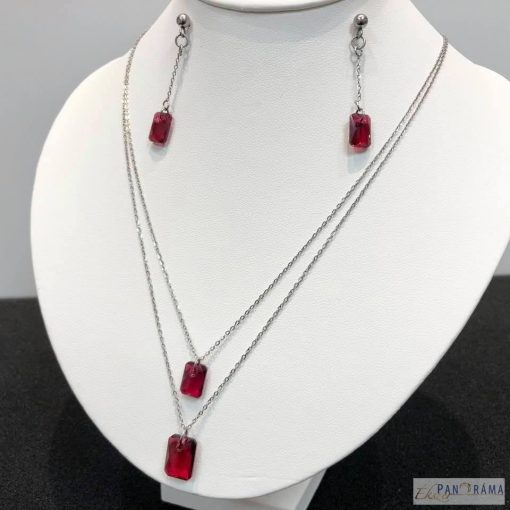 Berns® kristályos medálos nyaklánc - Loretta 