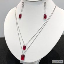 Berns® kristályos  nyaklánc medállal és fülbevaló szettben - Loretta 