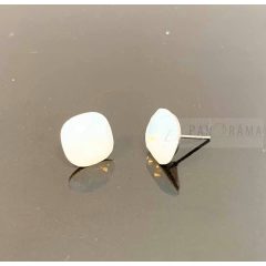  Swanis® párna kristállyal készült beszúrós fülbevaló - white opal 12 mm