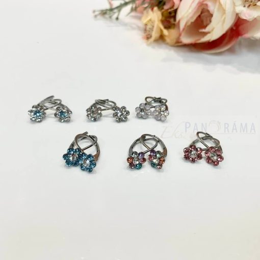 SWANIS® kristállyal készült francia kapcsos fülbevaló- Flower 9 Crystal
