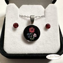 Swanis® kristályos szett- Kalocsai- fekete S