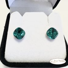 Swanis® párna kristállyal készült beszúrós fülbevaló -  blue zircon 8