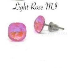 Swanis® párna kristállyal készült beszúrós fülbevaló -  light rose MI 8