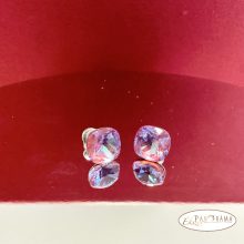 Swanis® párna kristállyal készült beszúrós fülbevaló -  light rose MI 8