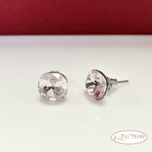 Swanis® párna kristállyal készült  beszúrós fülbevaló -  light rose 8