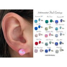 Swanis® párna kristállyal készült  beszúrós fülbevaló -  light rose 8