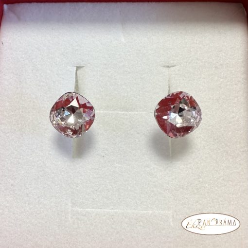 Swanis® párna kristállyal készült  beszúrós fülbevaló -  light rose 8