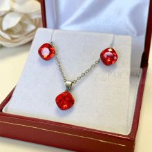 Swanis® párna kristályos  szett - Light siam 8 mm