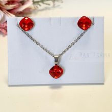 Swanis® párna kristályos  szett - Light siam 8 mm