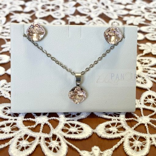 Swanis® párna kristályos  szett - Light siam 8 mm