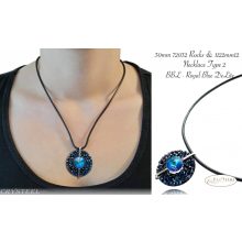 Swanis®  kristályos nyaklánc - Rocks Light Blue DeLite