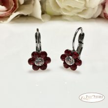 SWANIS® kristállyal készült francia kapcsos fülbevaló- Flower siam