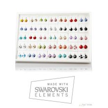 Swanis ®  Crysteel fülbevaló több színben - piros 8 mm