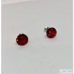 Swanis kristályos beszúrós fülbevaló 8 mm- Scarlet
